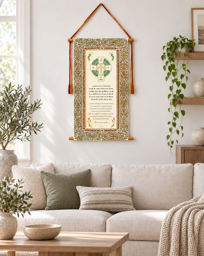 Love never fails 1 Corinthians 13, Aramaic Bible Verse Wall Hanging, Aramaic Bible Quote, Assyrian Bible Verse, Assyrian Gifts, Christian Home Decor, Tapestry